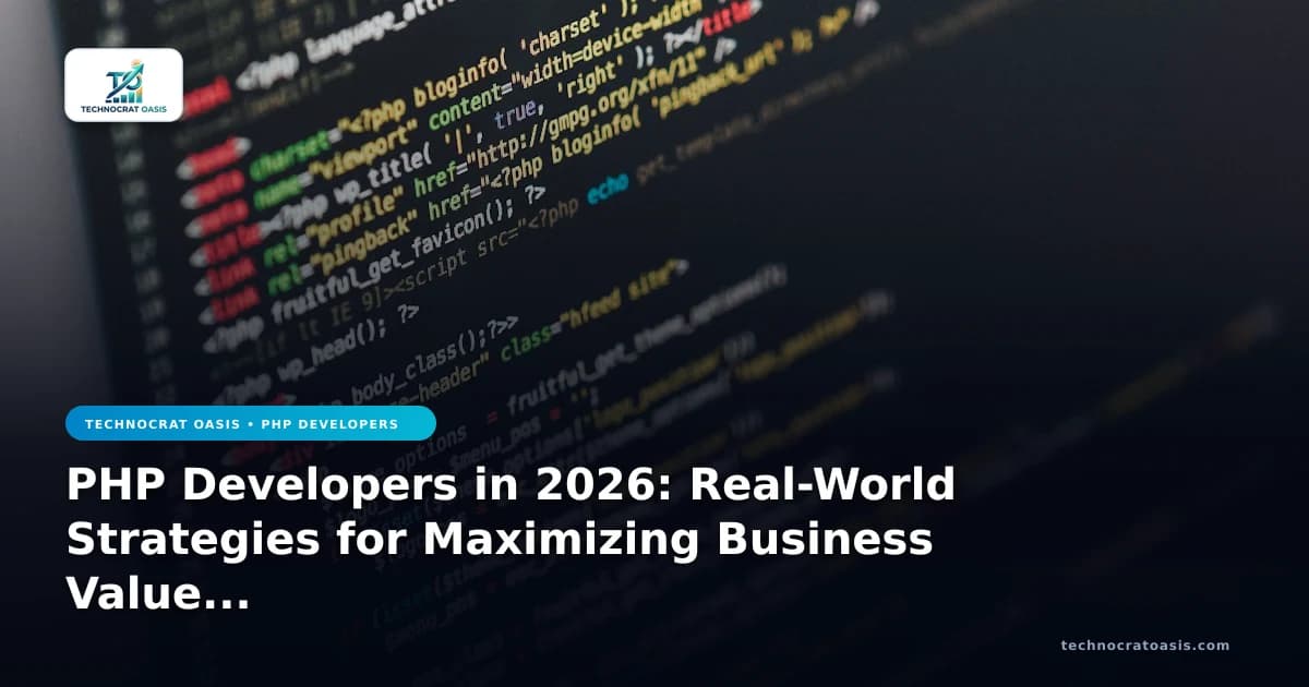 PHP Developers in 2026: Real-World Strategies for Maximizing Business Value & Operational Efficiency