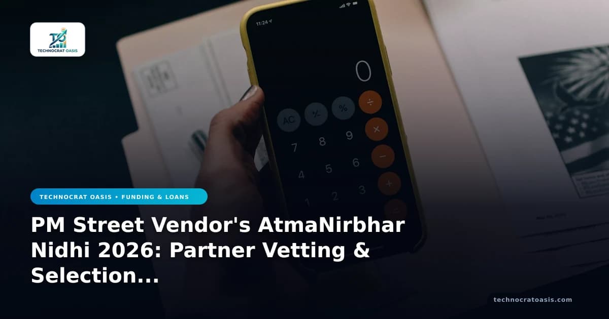 PM Street Vendor's AtmaNirbhar Nidhi 2026: Partner Vetting & Selection Mastery