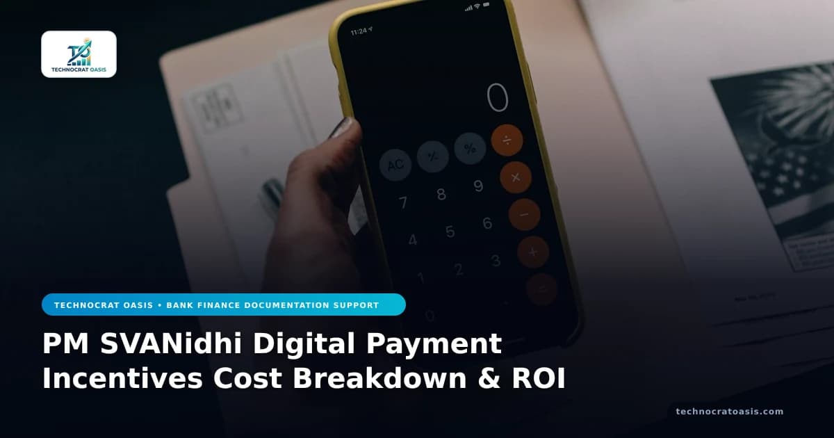 PM SVANidhi Digital Payment Incentives Cost Breakdown & ROI