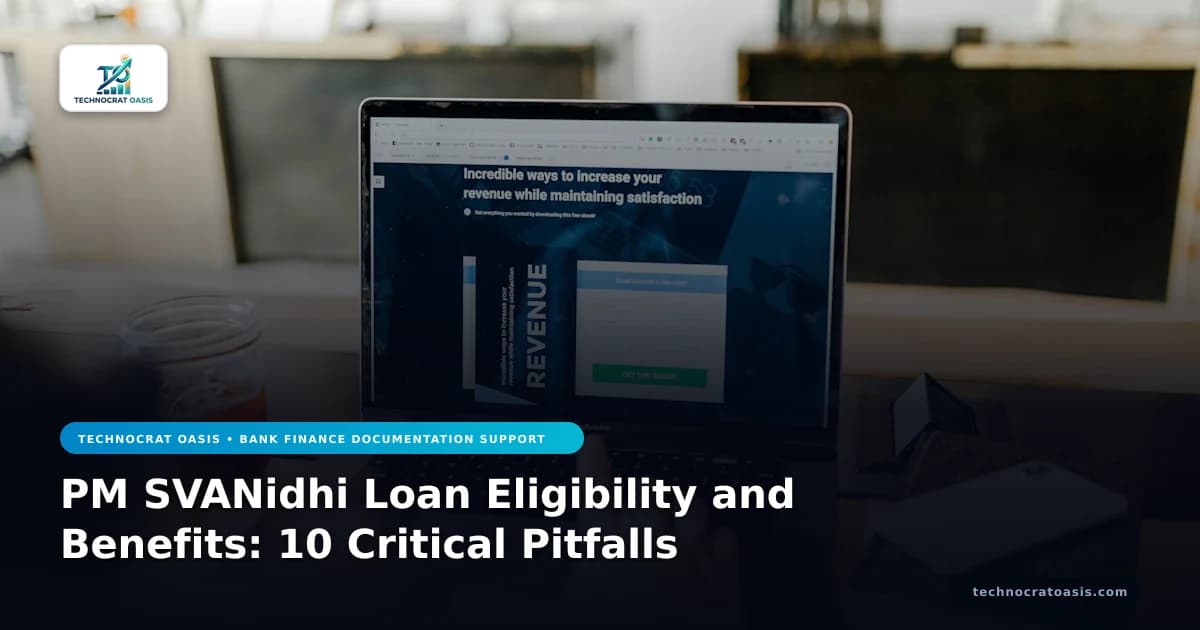 PM SVANidhi Loan Eligibility and Benefits: 10 Critical Pitfalls