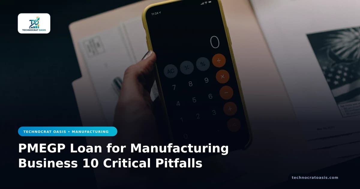 PMEGP Loan for Manufacturing Business 10 Critical Pitfalls