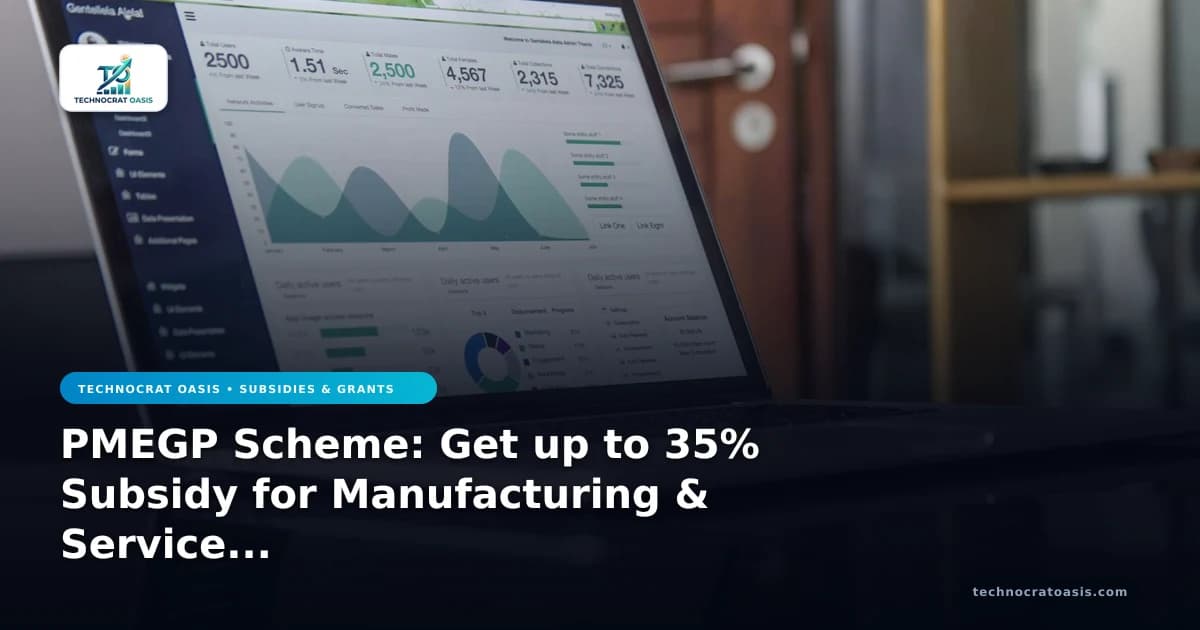 PMEGP Scheme: Get up to 35% Subsidy for Manufacturing & Service Units – 2026 Regional Business Expansion Guide