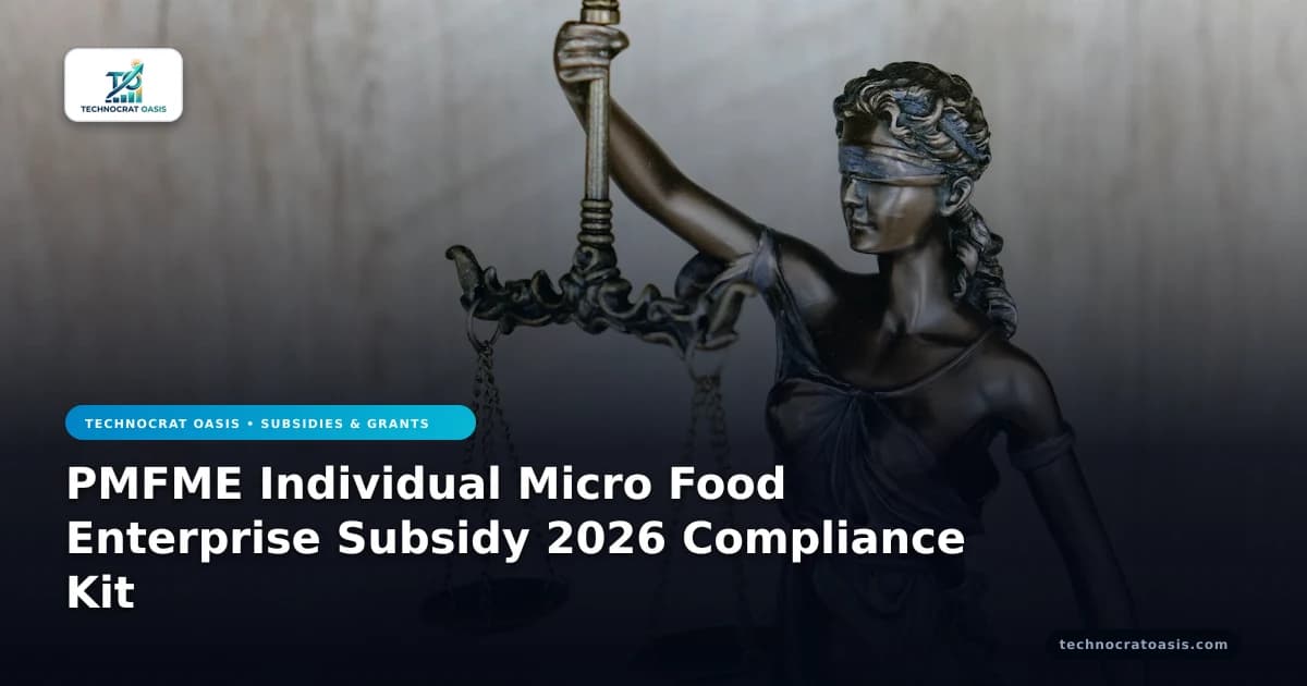 PMFME Individual Micro Food Enterprise Subsidy 2026 Compliance Kit