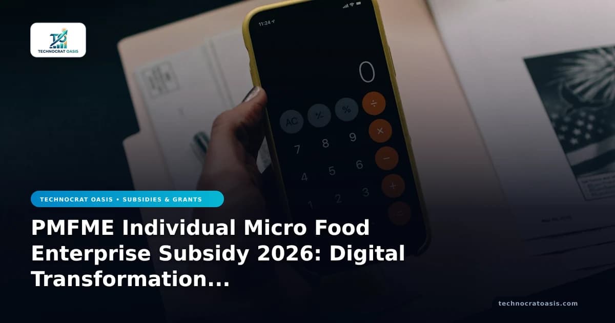 PMFME Individual Micro Food Enterprise Subsidy 2026: Digital Transformation & Future Growth Roadmap