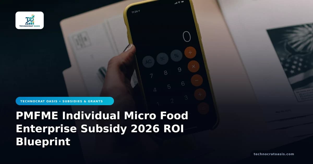 PMFME Individual Micro Food Enterprise Subsidy 2026 ROI Blueprint