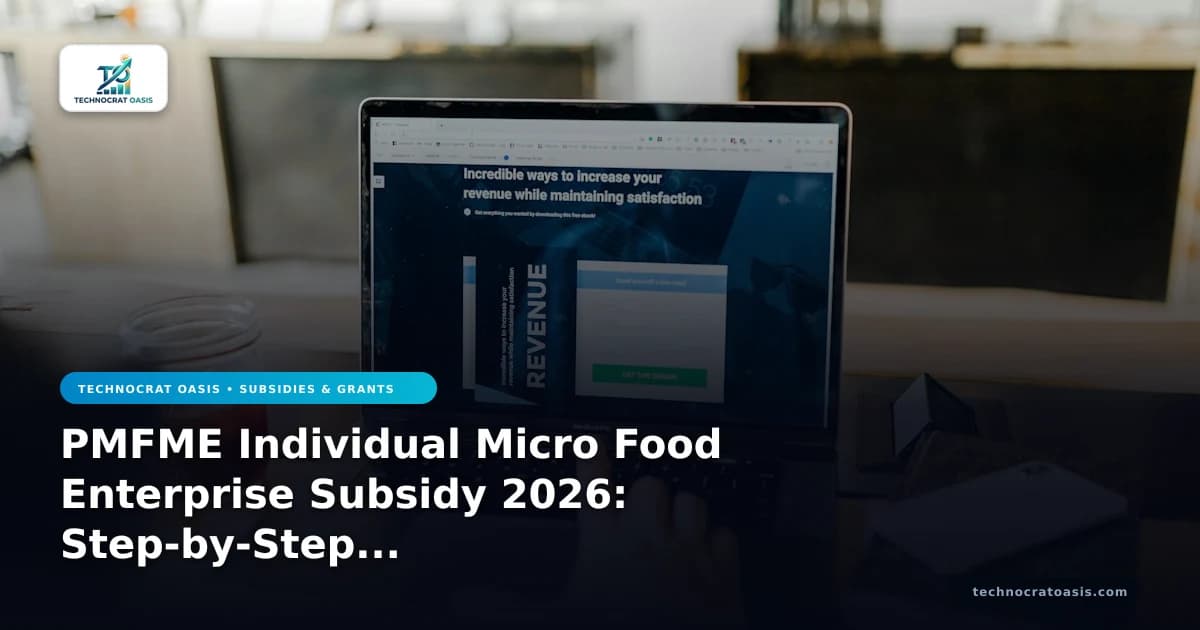 PMFME Individual Micro Food Enterprise Subsidy 2026: Step-by-Step Process