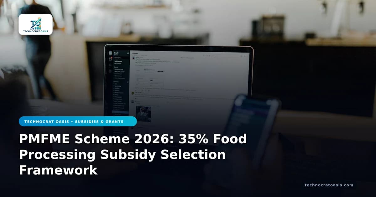 PMFME Scheme 2026: 35% Food Processing Subsidy Selection Framework