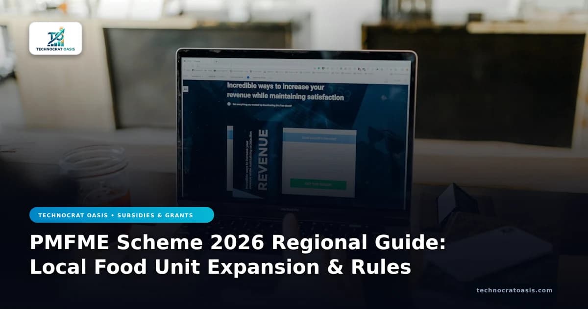 PMFME Scheme 2026 Regional Guide: Local Food Unit Expansion & Rules