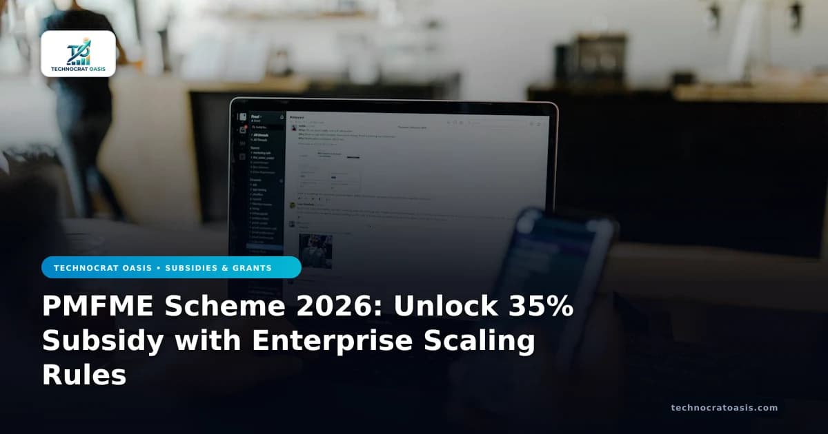 PMFME Scheme 2026: Unlock 35% Subsidy with Enterprise Scaling Rules