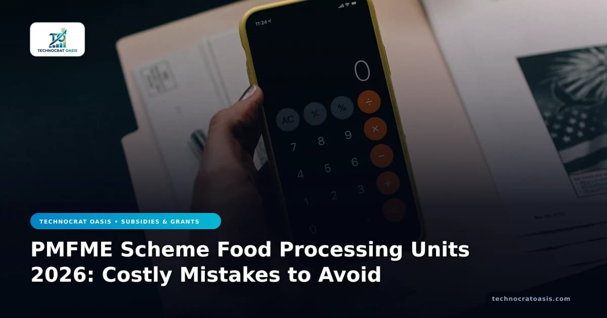 PMFME Scheme Food Processing Units 2026: Costly Mistakes to Avoid