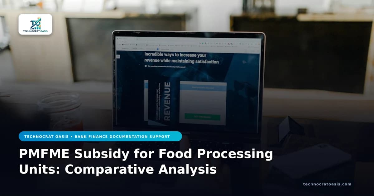 PMFME Subsidy for Food Processing Units: Comparative Analysis