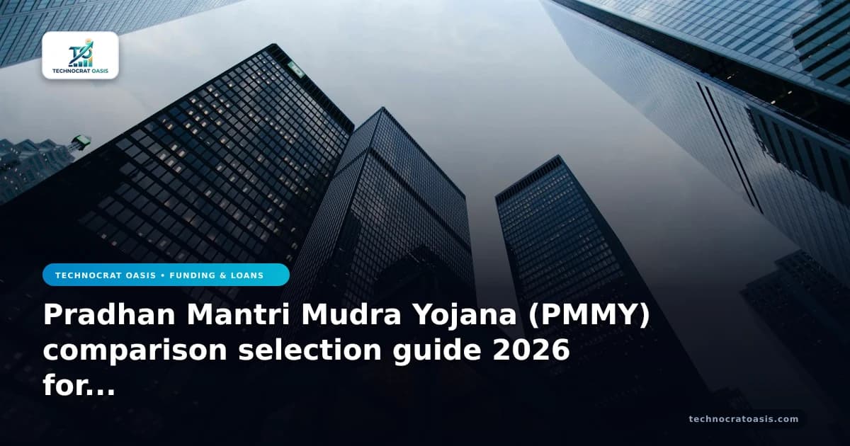 Pradhan Mantri Mudra Yojana (PMMY) comparison selection guide 2026 for growth