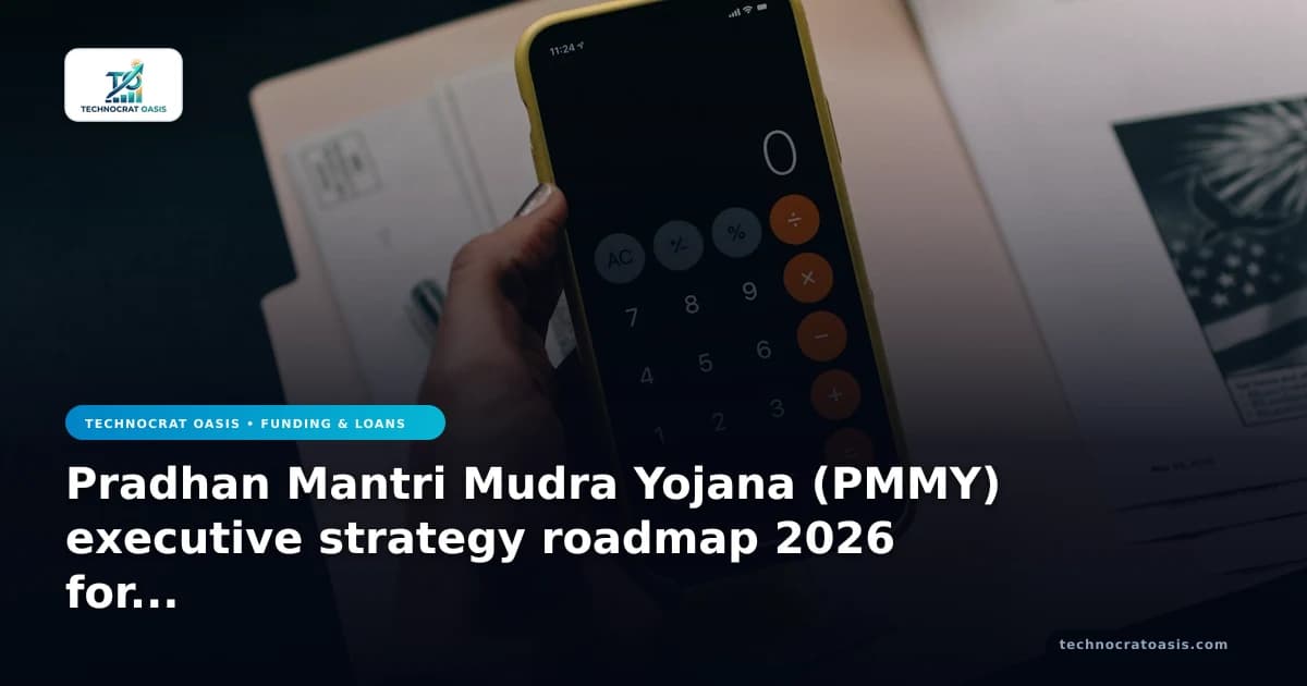 Pradhan Mantri Mudra Yojana (PMMY) executive strategy roadmap 2026 for high-growth firms