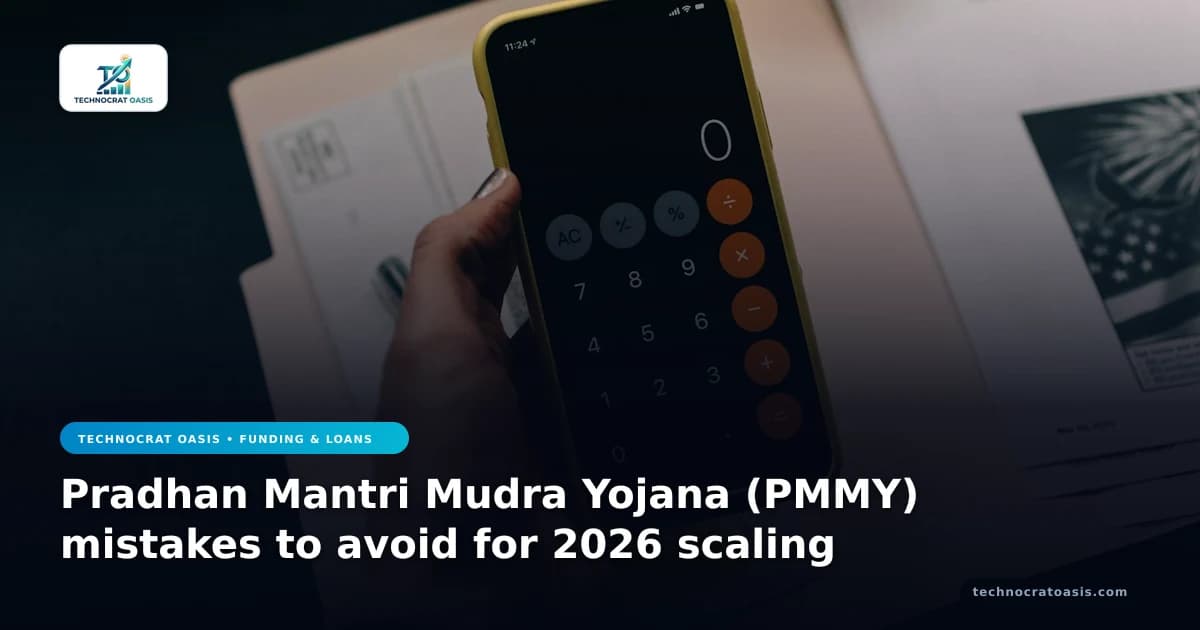 Pradhan Mantri Mudra Yojana (PMMY) mistakes to avoid for 2026 scaling