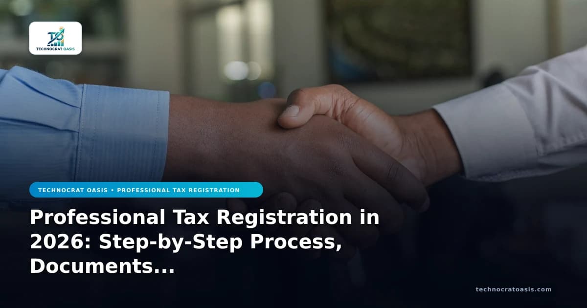 Professional Tax Registration in 2026: Step-by-Step Process, Documents & Benefits