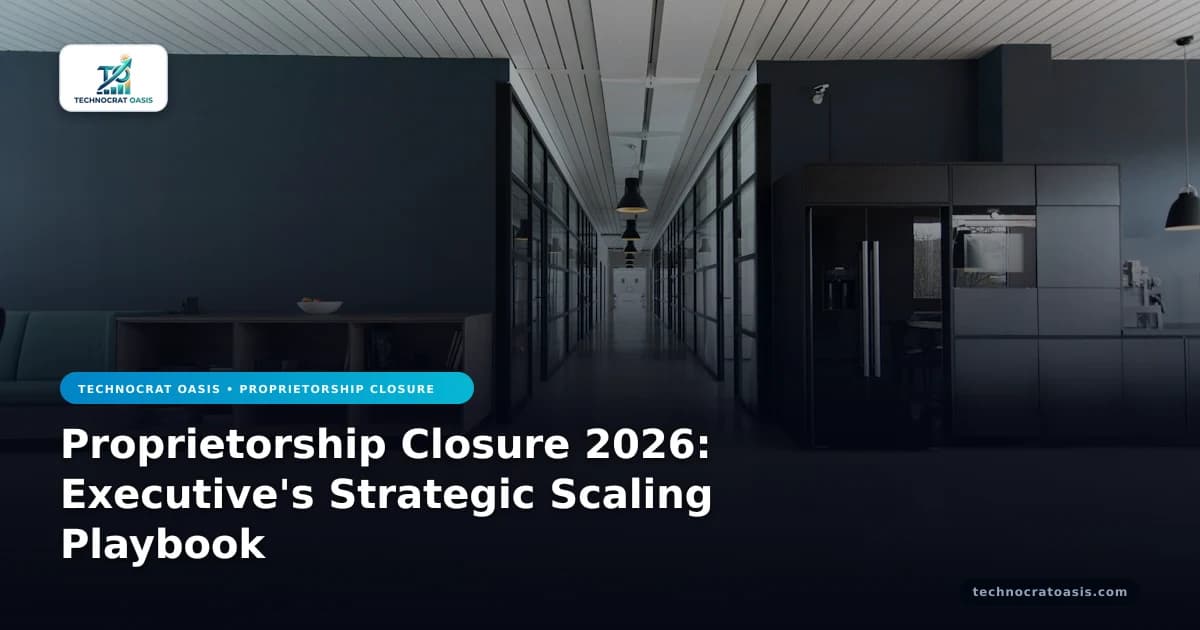 Proprietorship Closure 2026: Executive's Strategic Scaling Playbook