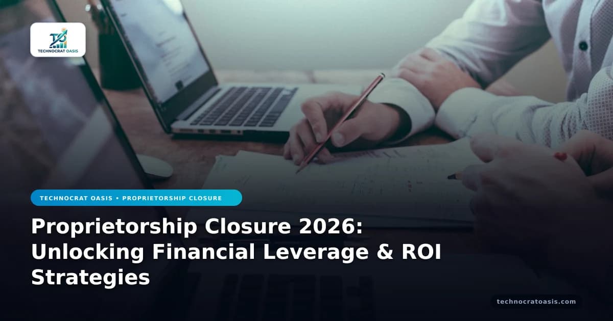 Proprietorship Closure 2026: Unlocking Financial Leverage & ROI Strategies