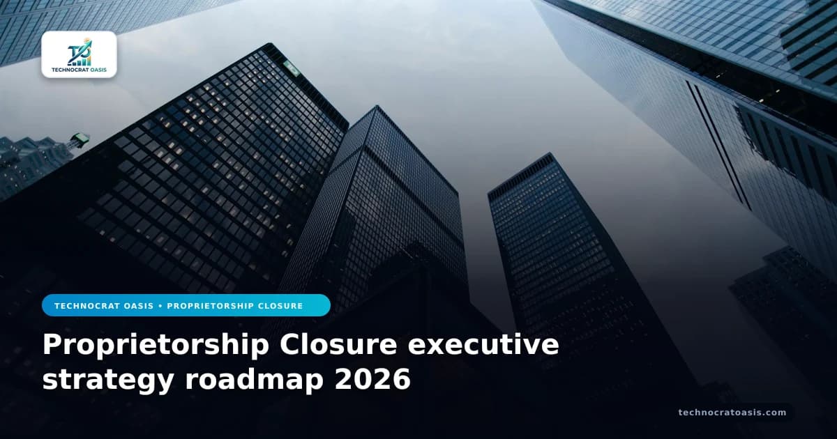 Proprietorship Closure executive strategy roadmap 2026