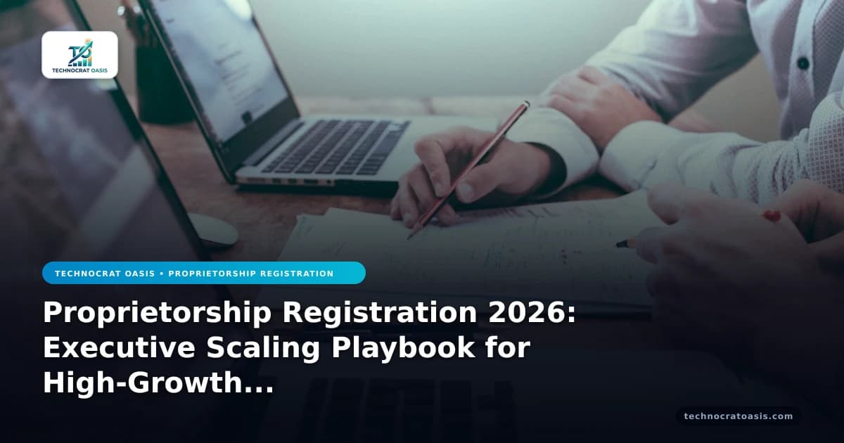 Proprietorship Registration 2026: Executive Scaling Playbook for High-Growth Ventures