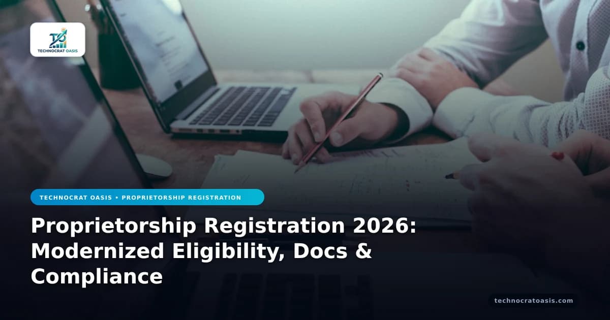 Proprietorship Registration 2026: Modernized Eligibility, Docs & Compliance