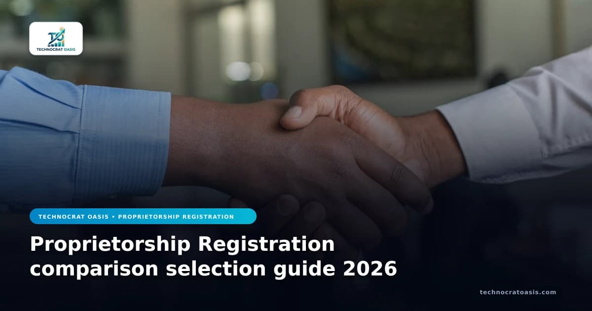Proprietorship Registration comparison selection guide 2026