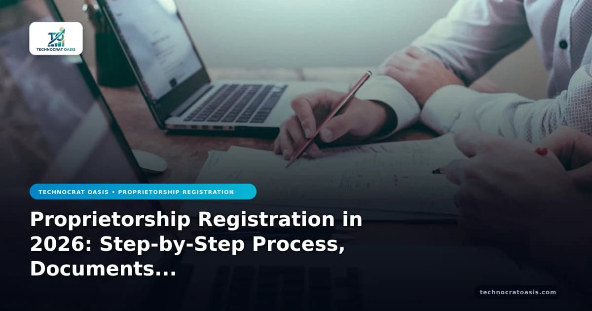 Proprietorship Registration in 2026: Step-by-Step Process, Documents & Benefits
