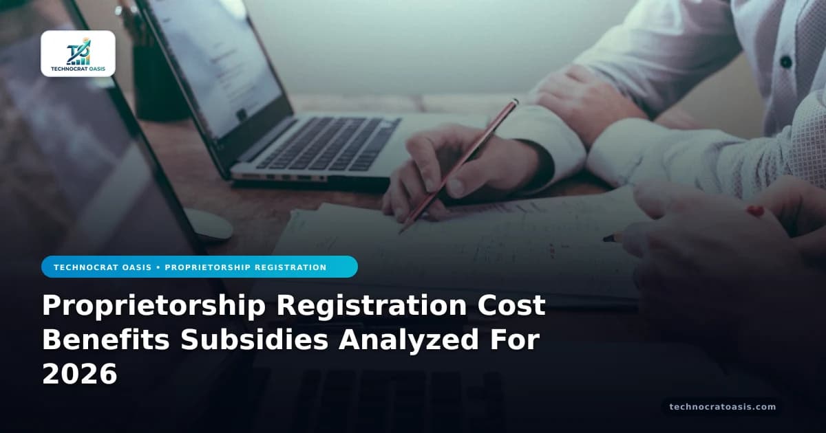 Proprietorship Registration Cost Benefits Subsidies Analyzed For 2026