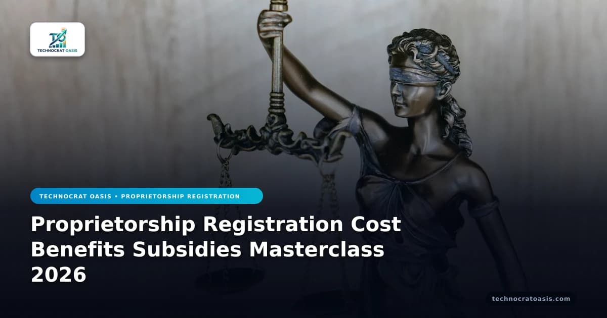 Proprietorship Registration Cost Benefits Subsidies Masterclass 2026