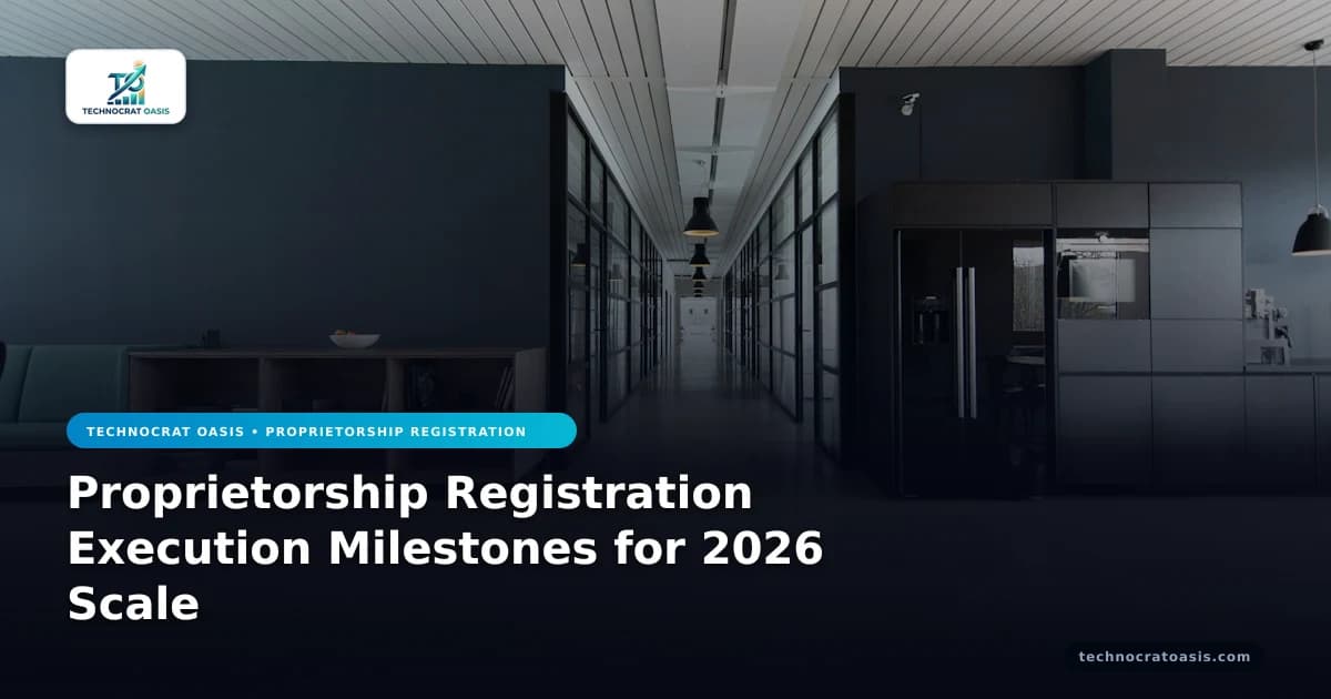 Proprietorship Registration Execution Milestones for 2026 Scale