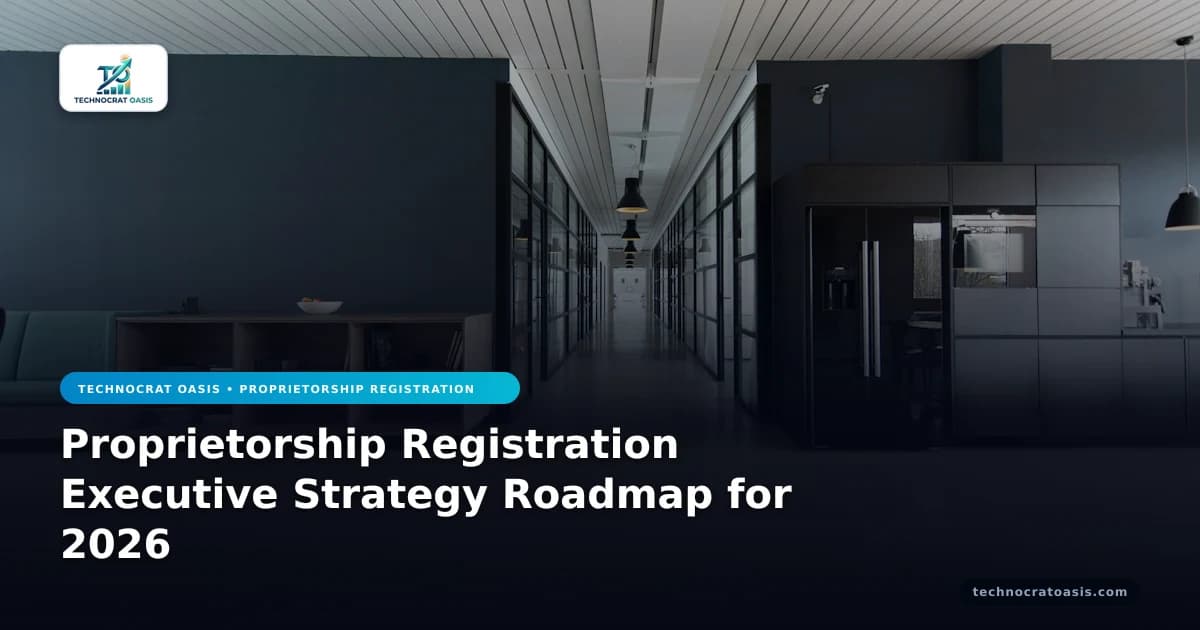 Proprietorship Registration Executive Strategy Roadmap for 2026