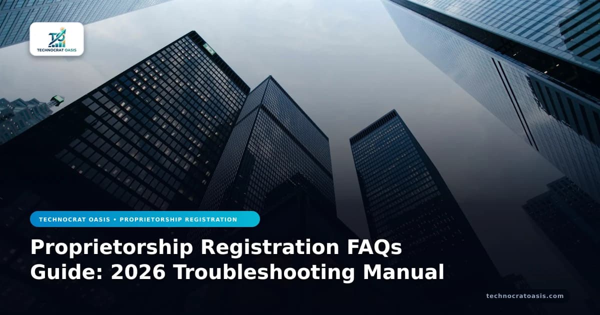 Proprietorship Registration FAQs Guide: 2026 Troubleshooting Manual