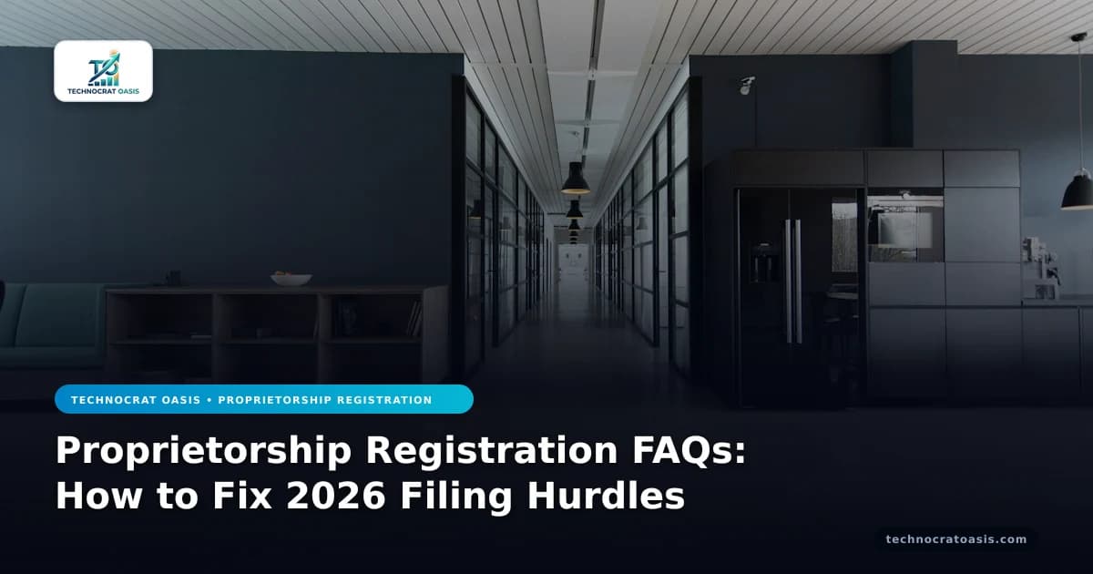 Proprietorship Registration FAQs: How to Fix 2026 Filing Hurdles
