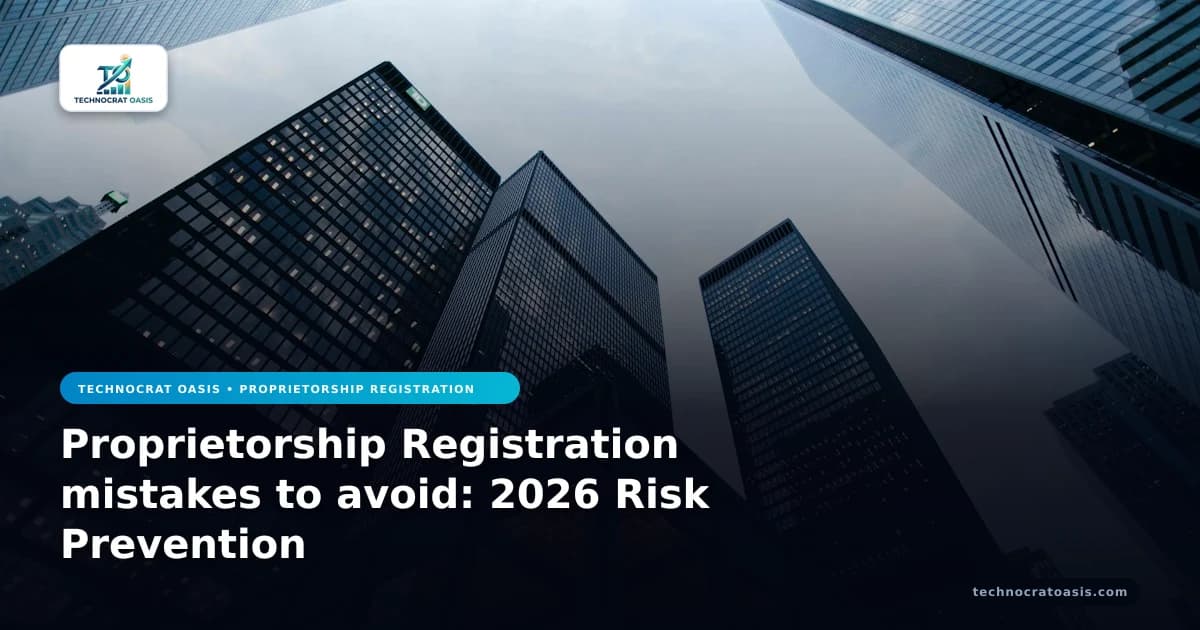 Proprietorship Registration mistakes to avoid: 2026 Risk Prevention