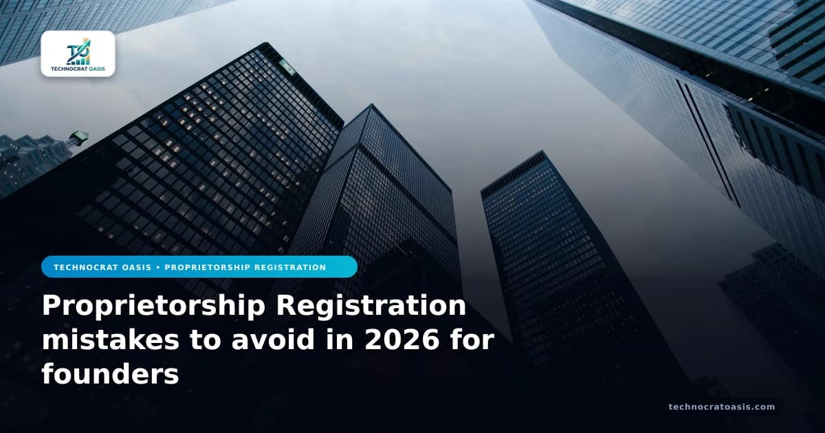 Proprietorship Registration mistakes to avoid in 2026 for founders