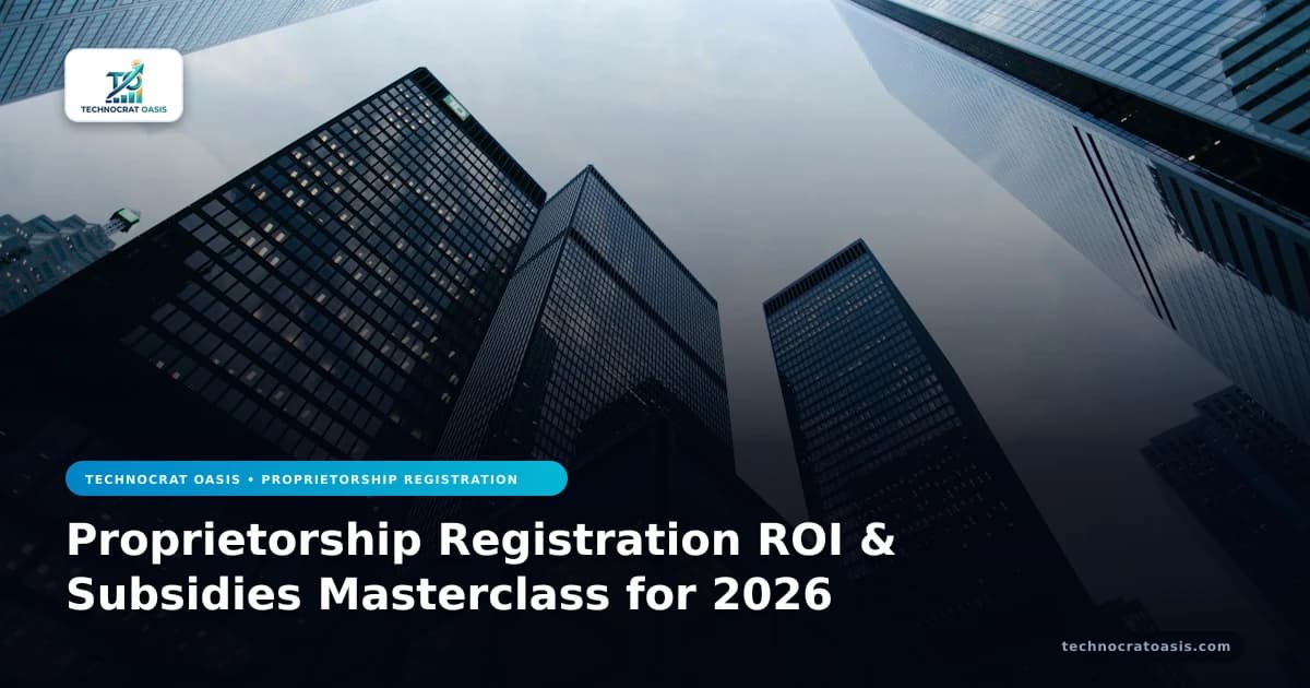 Proprietorship Registration ROI & Subsidies Masterclass for 2026