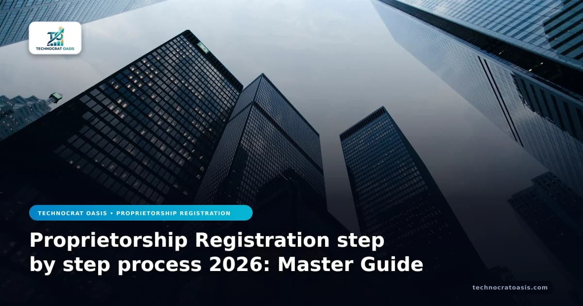 Proprietorship Registration step by step process 2026: Master Guide
