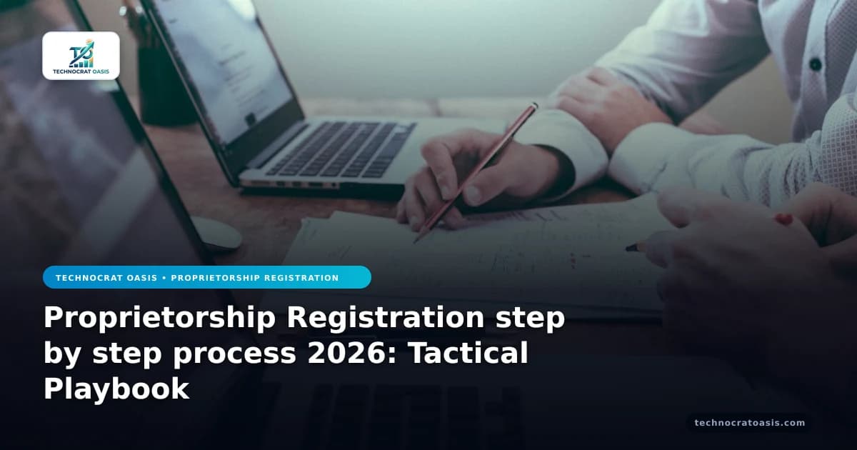 Proprietorship Registration step by step process 2026: Tactical Playbook
