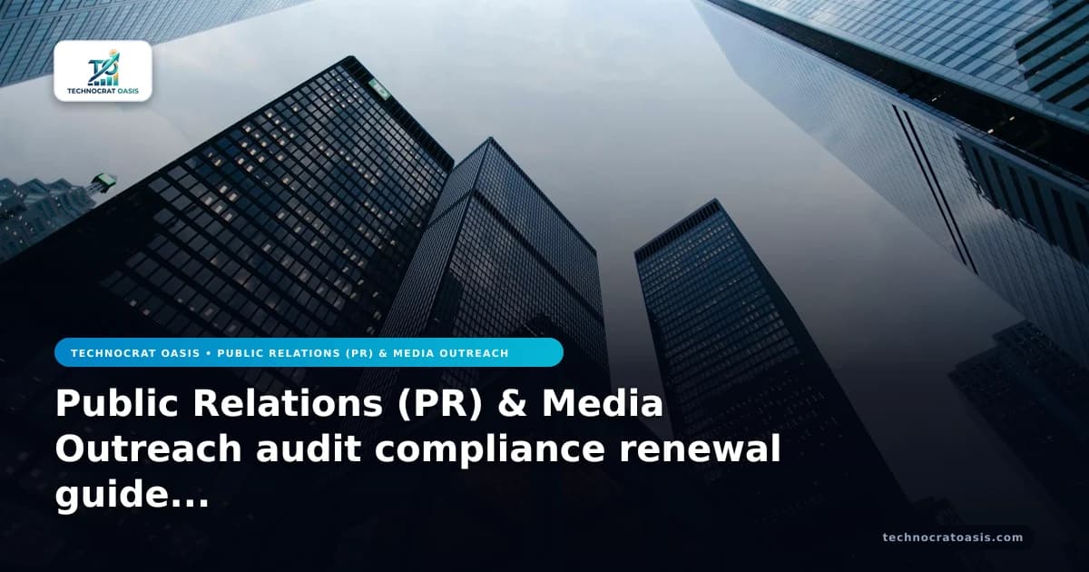 Public Relations (PR) & Media Outreach audit compliance renewal guide 2026