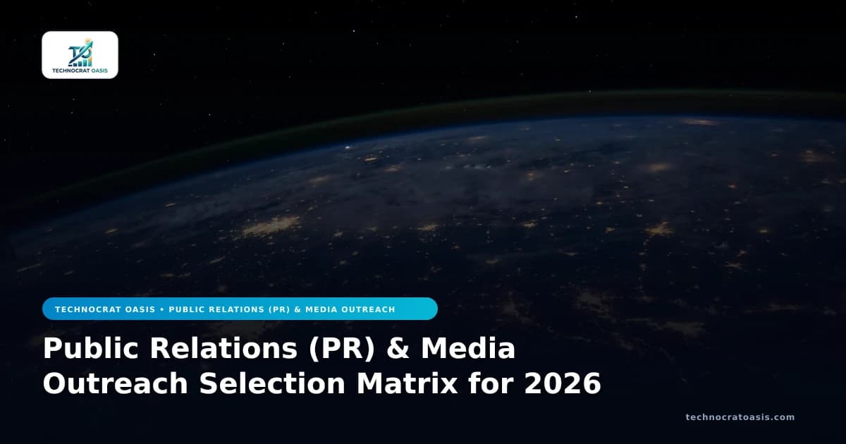Public Relations (PR) & Media Outreach Selection Matrix for 2026