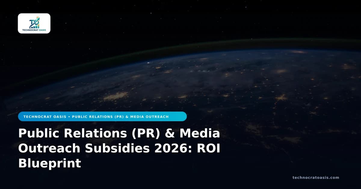 Public Relations (PR) & Media Outreach Subsidies 2026: ROI Blueprint