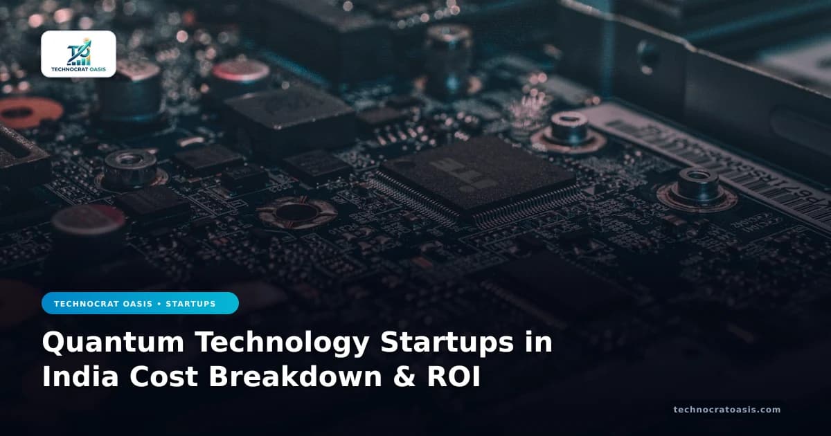 Quantum Technology Startups in India Cost Breakdown & ROI