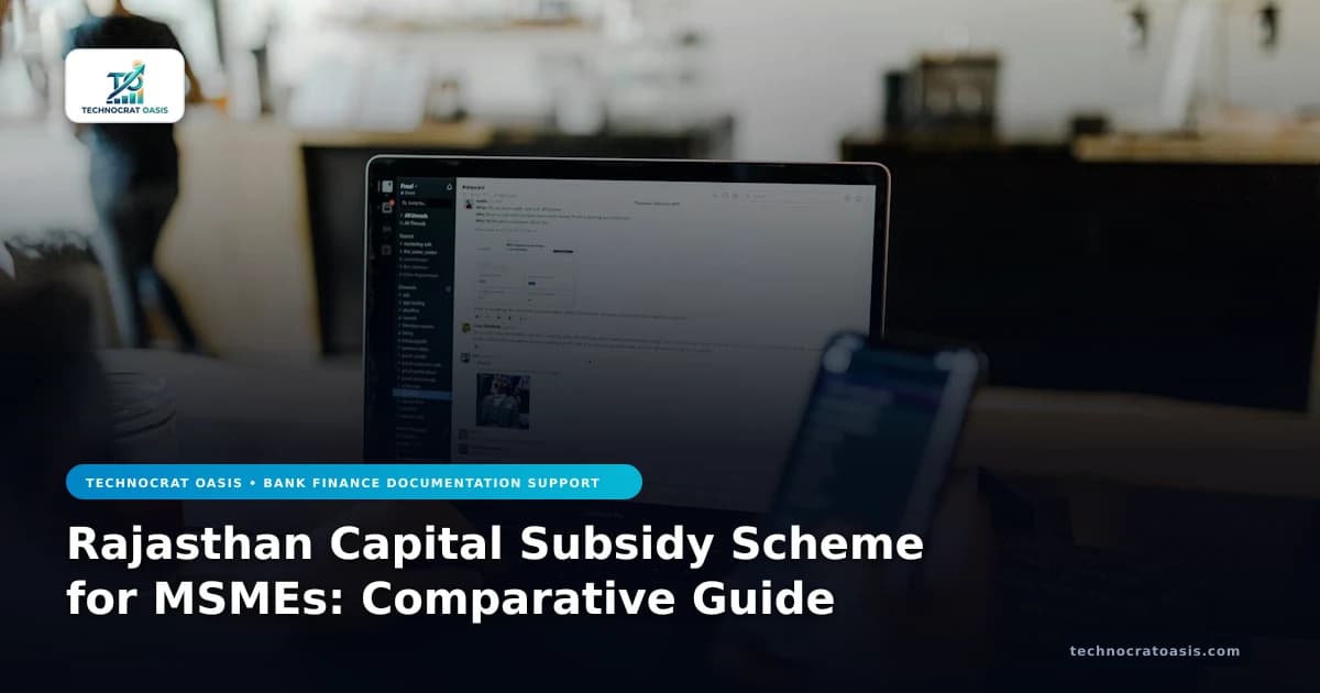 Rajasthan Capital Subsidy Scheme for MSMEs: Comparative Guide
