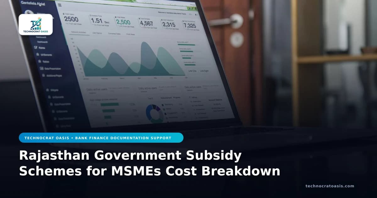 Rajasthan Government Subsidy Schemes for MSMEs Cost Breakdown