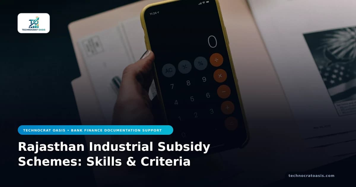 Rajasthan Industrial Subsidy Schemes: Skills & Criteria