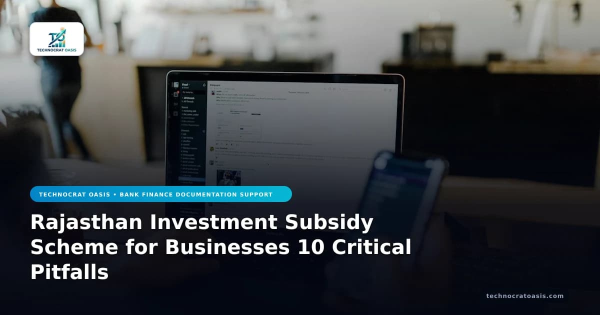 Rajasthan Investment Subsidy Scheme for Businesses 10 Critical Pitfalls