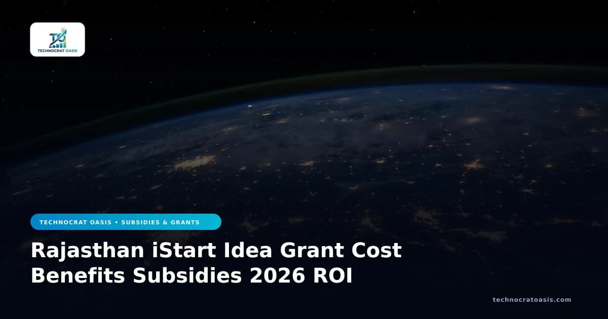 Rajasthan iStart Idea Grant Cost Benefits Subsidies 2026 ROI