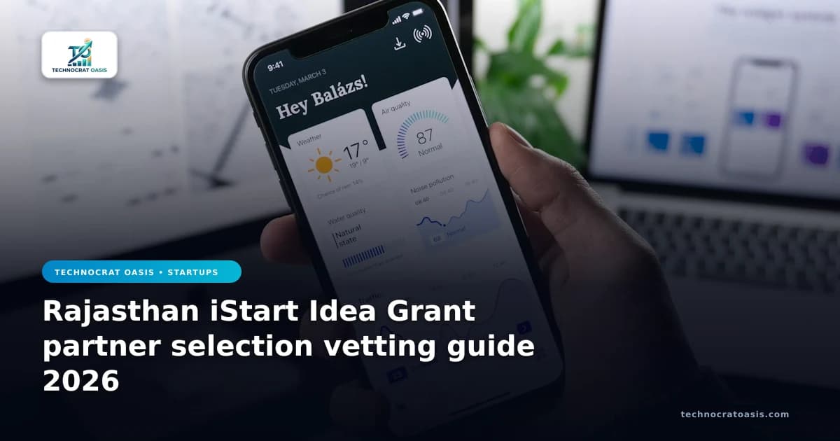 Rajasthan iStart Idea Grant partner selection vetting guide 2026