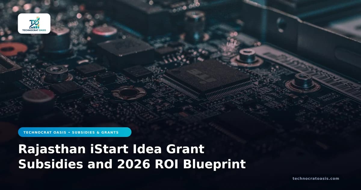 Rajasthan iStart Idea Grant Subsidies and 2026 ROI Blueprint