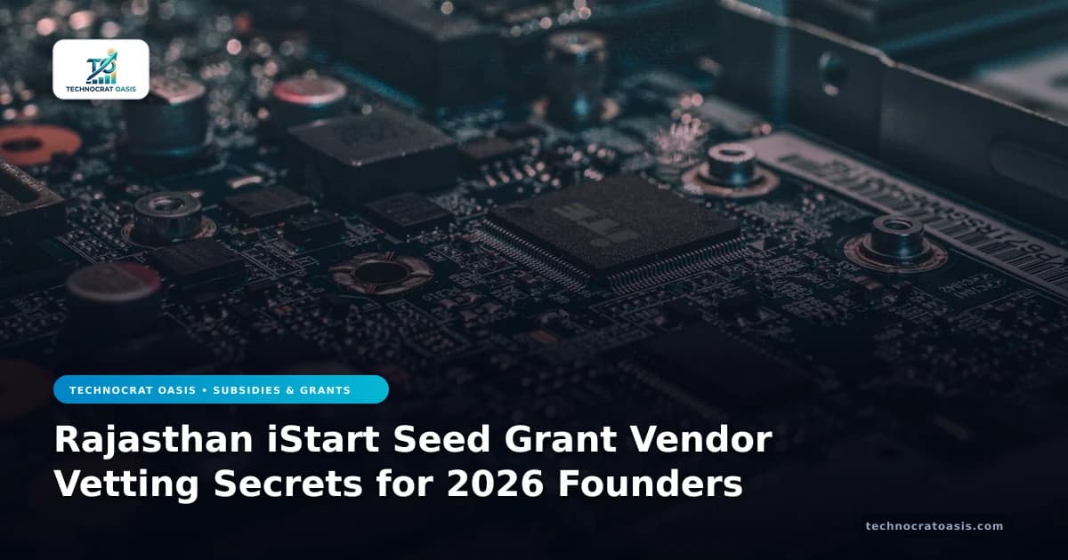 Rajasthan iStart Seed Grant Vendor Vetting Secrets for 2026 Founders