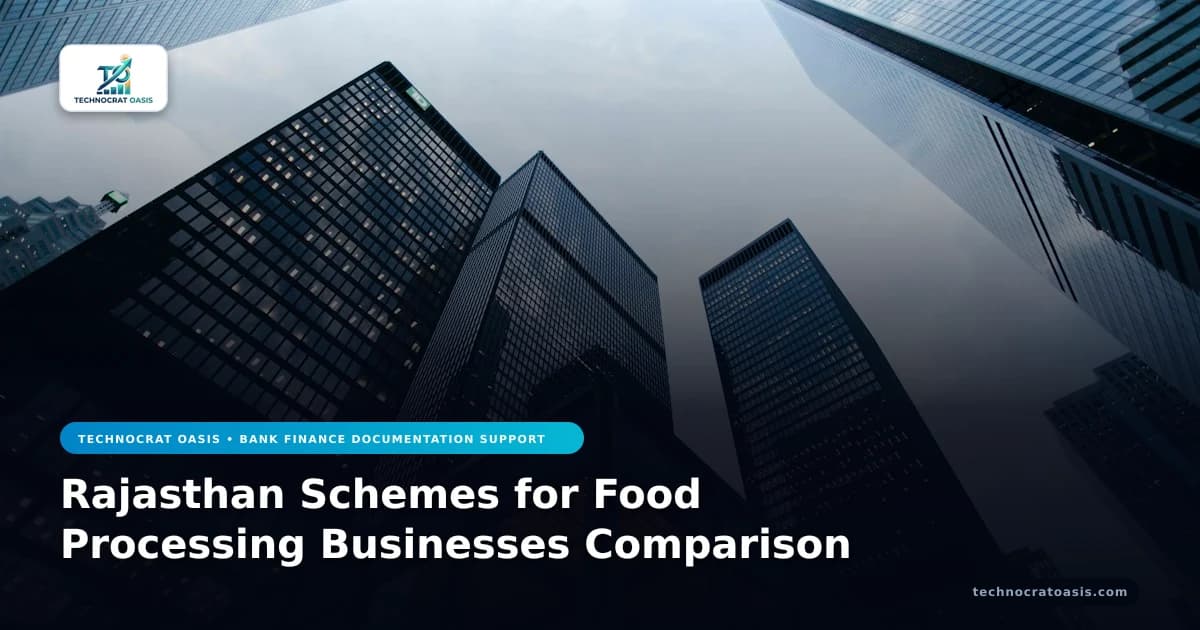 Rajasthan Schemes for Food Processing Businesses Comparison